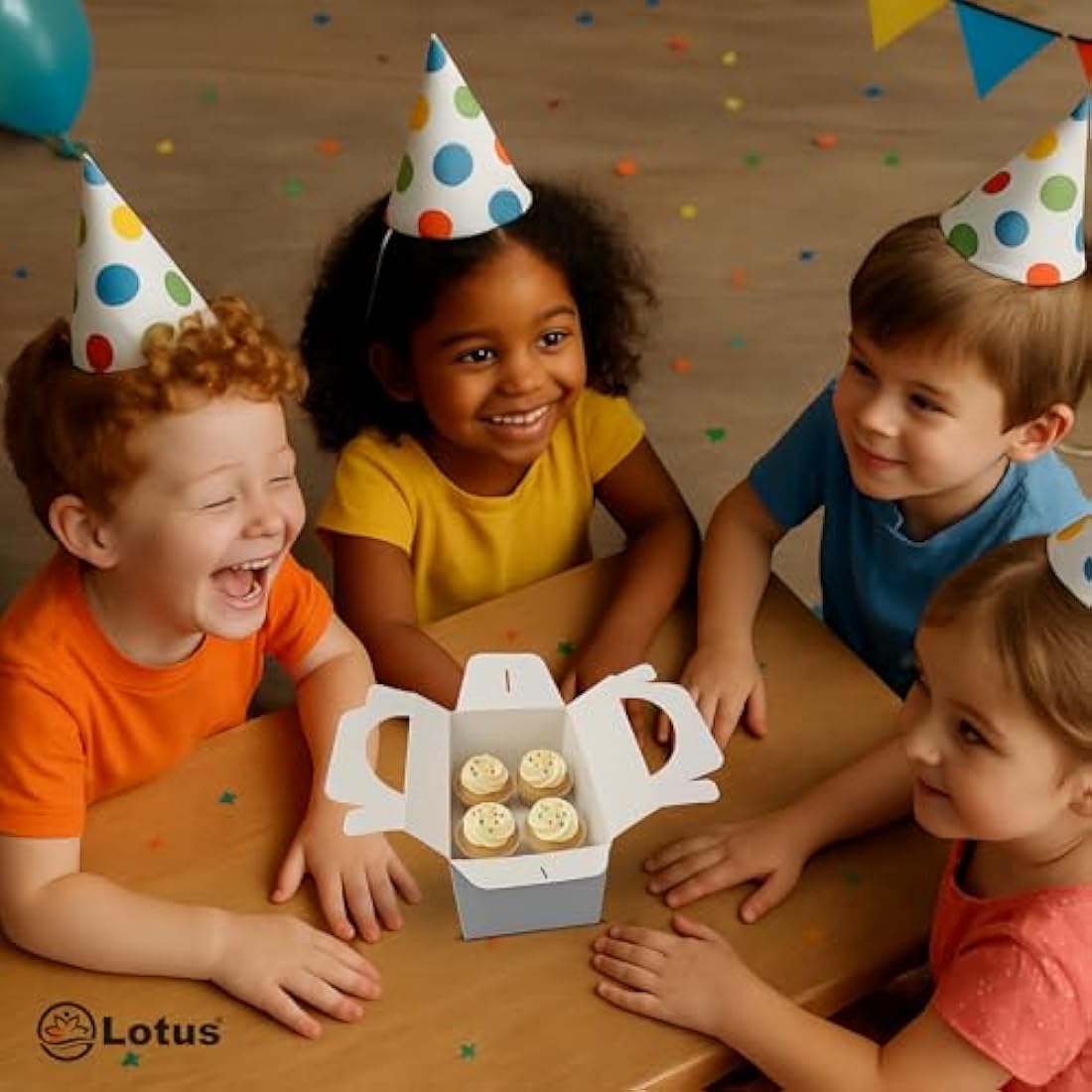 Lotus 50-Pack Kids’ Party Favor Boxes – Stylish Silver Treat Containers for Birthdays, Halloween & Fun Celebrations | Perfect for Loot Boxes and Party Favors | Elegant Option for Any Occasion(Silver)