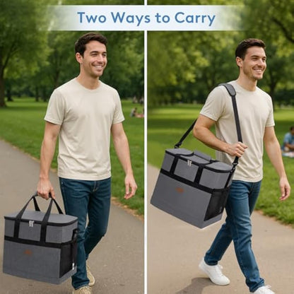 Lifewit Soft Cooler Bag with Hard Liner, Large Insulated Picnic Lunch Bag Box Soft-Sided Cooling Bag for Camping/BBQ/Family Outdoor Activities