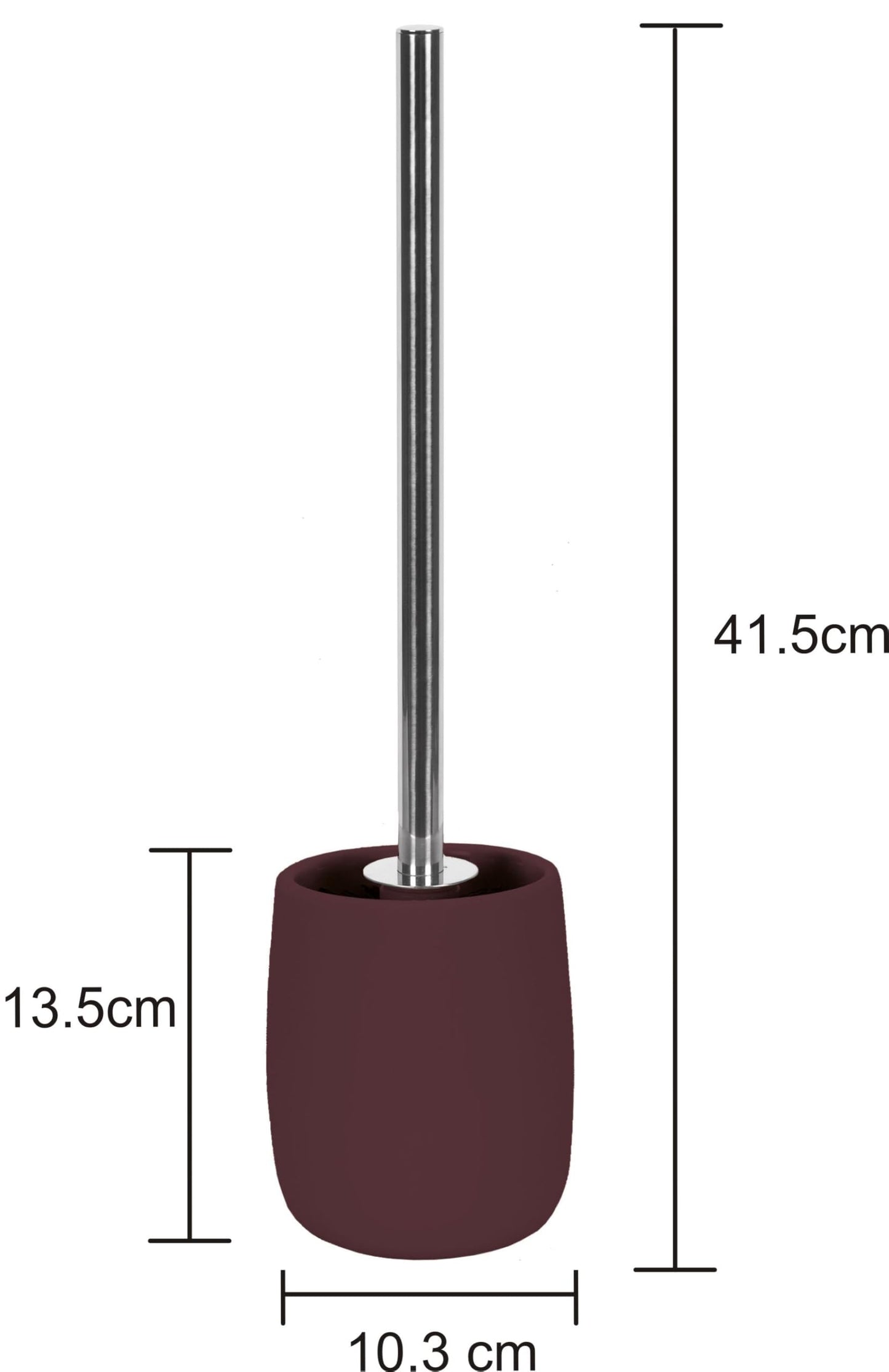 KW Luxury Ceramic/Porcelain/Stoneware Toilet Brush and Holder (Deep Burgundy)