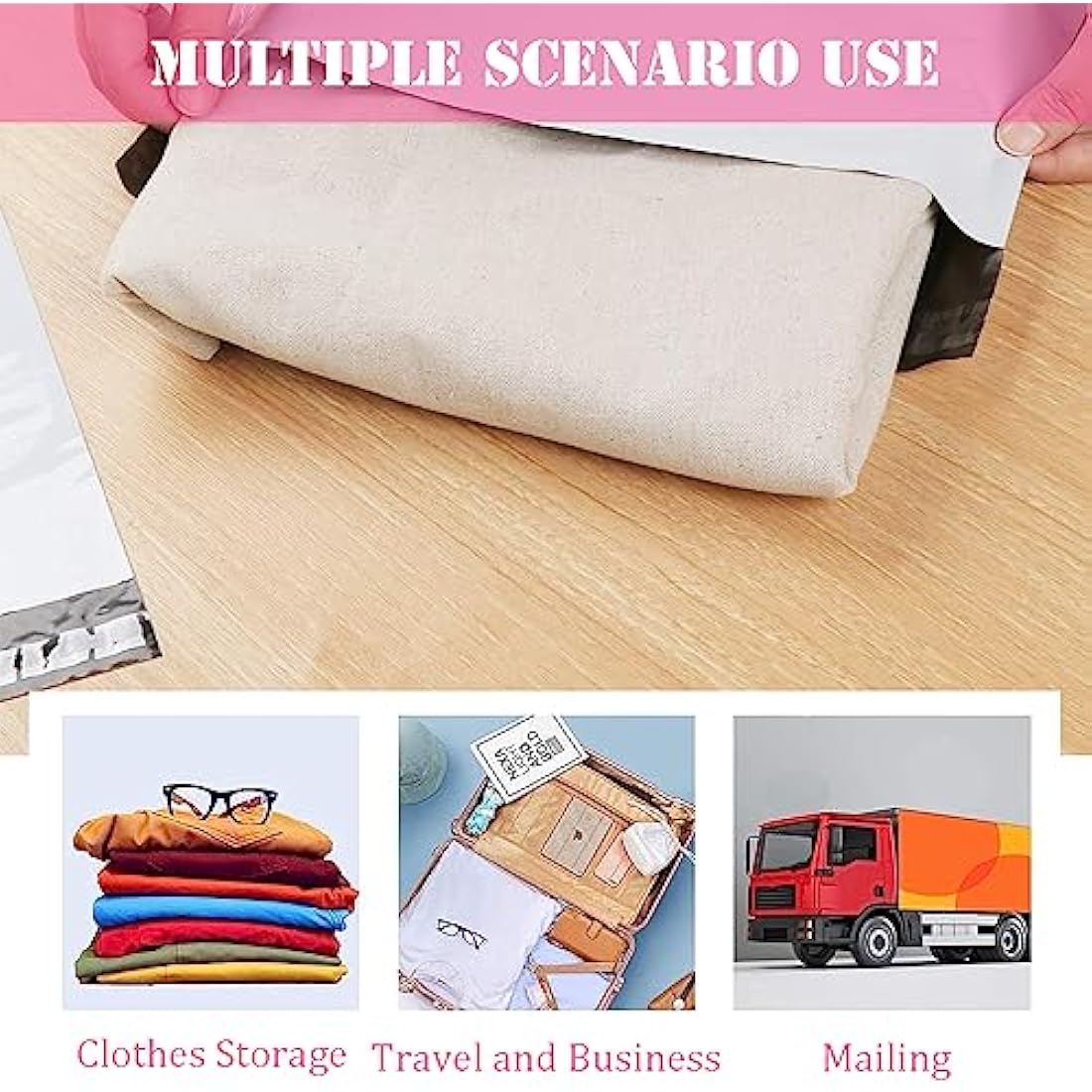 50p 35x45cm Hot Pink Vinted Postage Bags Mailing Bags for Clothes,Mailing Poly Postal Self Seal Bag,Parcel Shipping Bags Strong Packaging Bag Delivery Bags Plastic Envelopes for Posting Clothes Parcel