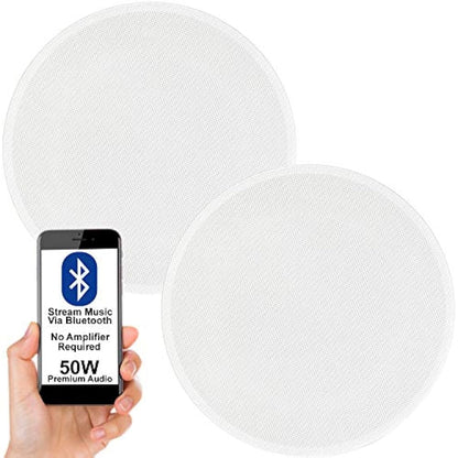 Active Bluetooth Ceiling Speaker Kit 50W Wireless HiFi Audio Streaming System