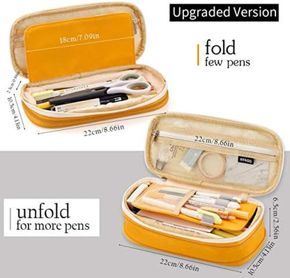 EASTHILL Big Capacity Pencil Pen Case Office College School Large Storage High Capacity Bag Pouch Holder Box Organizer