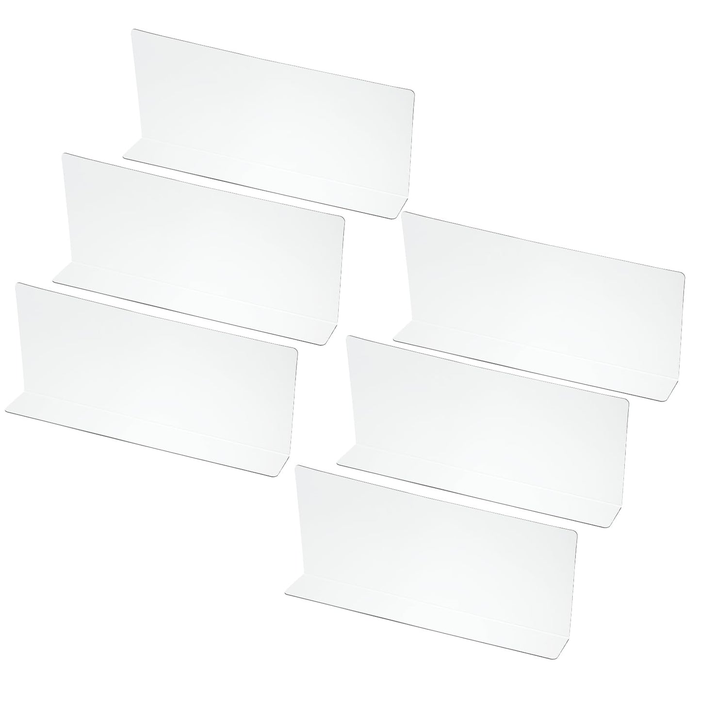 PATIKIL 6 Pack Shelf Dividers for Closet Organization, 280 x 40 x 120mm Acrylic Closets Separator Kitchen Cabinet Shelves Under Bed Blocker for