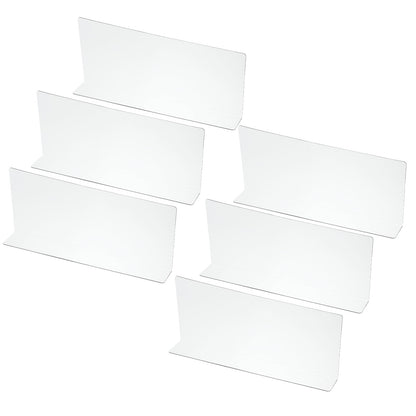 PATIKIL 6 Pack Shelf Dividers for Closet Organization, 280 x 40 x 120mm Acrylic Closets Separator Kitchen Cabinet Shelves Under Bed Blocker for
