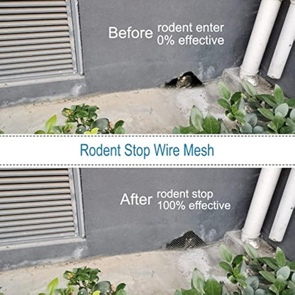 304 Stainless Steel Mesh Roll Large Size, Rodent Proof Metal Wire Mesh Panels 20 Mesh, Mouse Insect Mesh for Vents Cover, Air Brick, Home, Kitchen, Garden, 2 Metre x 300mm
