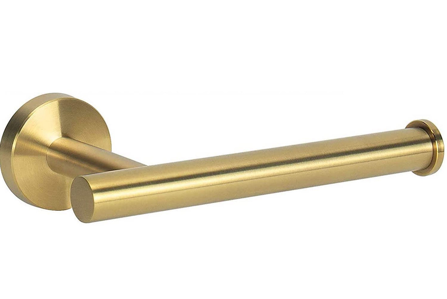 YUET Wall Mounted Toilet Paper Holder, Round Tissue Dispenser Stand for Bathroom and Kitchen Storage, Chrome SUS 304 Stainless Steel (Gold)