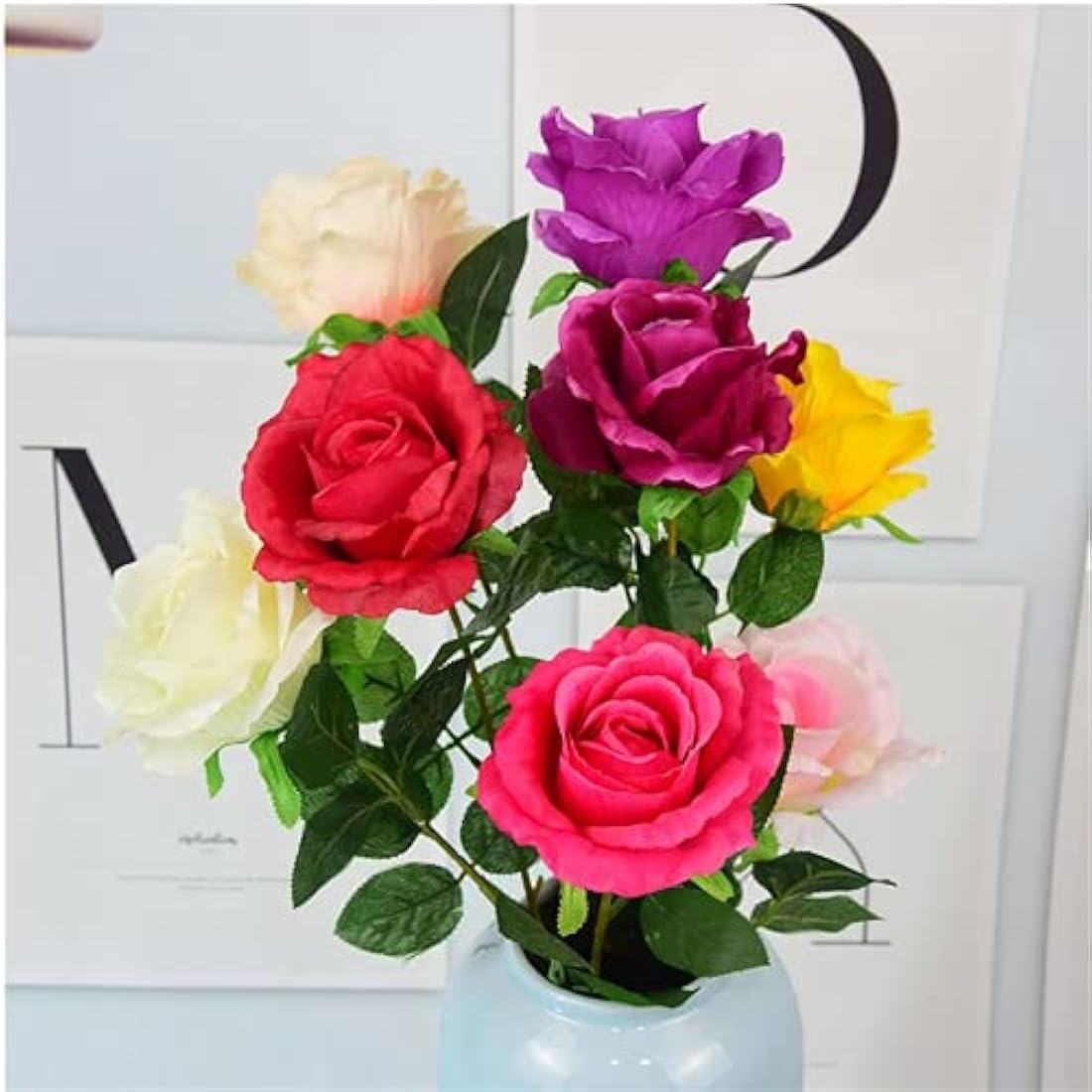 Corkwaw 25 Pcs 3 inch Artificial Rose Flower Heads,Silk Rose Head Flowers,Wedding Party Home Garden Decoration DIY Craft Gift Box Decoration (Yellow)