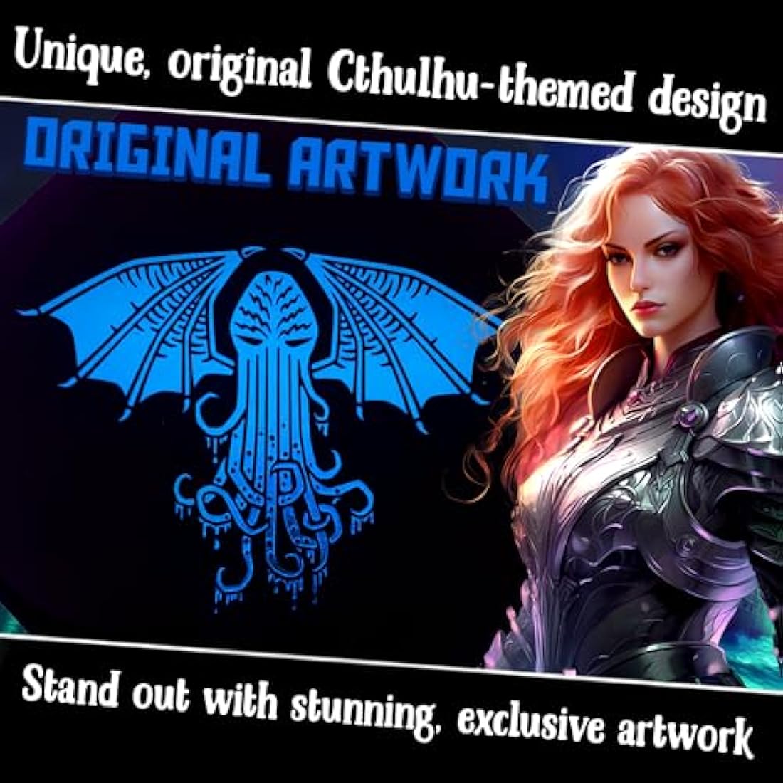 Fantasydice-CTHULHU TOME-BLUE- Dice Tray 20CM Octagon with Lid and Dice Staging Area- Holds 5 Sets(7 Dice Set/Standard) for All Tabletop RPGs Like D&D, Call of Cthulhu, Shadowrun.