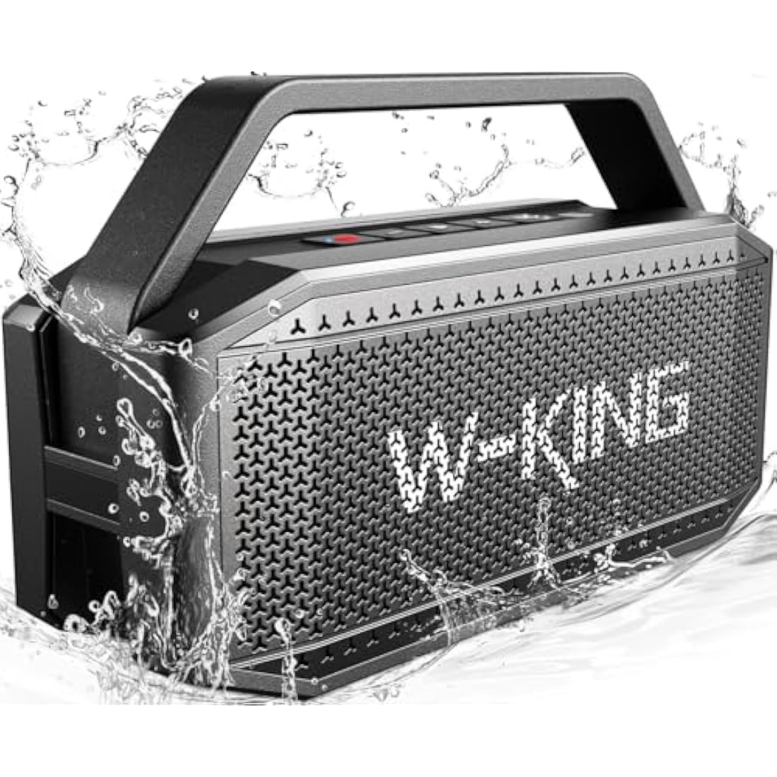 W-KING Portable Speakers Bluetooth Wireless Loud, 100W Max Waterproof Outdoor Bluetooth Speaker Big Party Large Boombox Subwoofer*2, 60W Exlarge All-Round Bass Passive Radiator/40H/PowerBank/TF/AUX/EQ