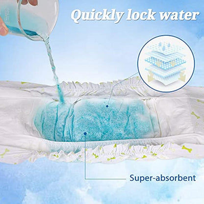 Pet Soft Disposable Dog Puppy Nappies Male - Super Absorbent Male Dog Incontinence Wraps