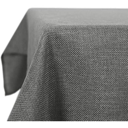 Deconovo Faux Linen Square Water Resistant Table Cloth for Dinning Table 59x59in(150x150cm) Grey