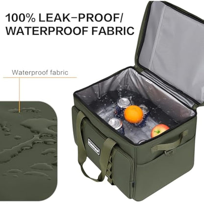 Hulongo Cool Bag 30L Insulated Cooler Bag Waterproof Picnic Thermal Bag For Camping, Travel, Grocery Shopping & Fishing