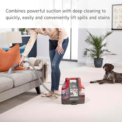 VAX SpotWash Spot Cleaner Ideal for Stains, Spills & Pet Messes, Suitible for Car, Sofa, Upholstery, Carpet, Stairs. Compact, Powerful & Handheld cleaning machine Includes 1L Vax Solution, CDCW-CSXS