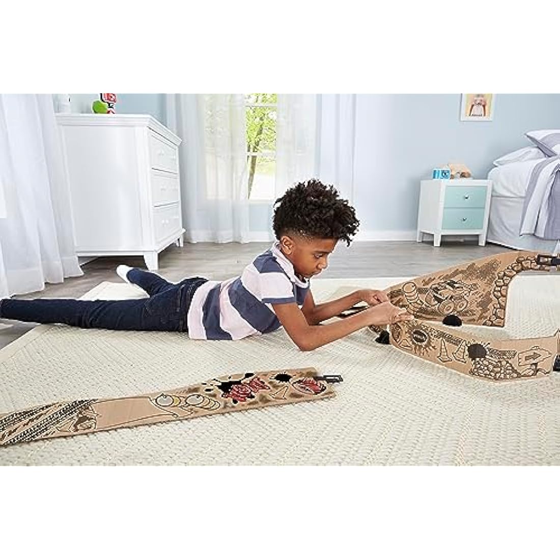 VTech Car-Board Racers Monster Truck & Track, Cardboard Race PlaySet with Stunt Jump for Kids, Toy Car Playset with Included Monster Truck, For Children Age 5, 6, 7 + Years, English Version