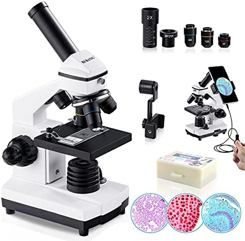 BEBANG 100X-2000X Microscope for Kids Adults, Professional Biological Microscope Kit for Students School Laboratory