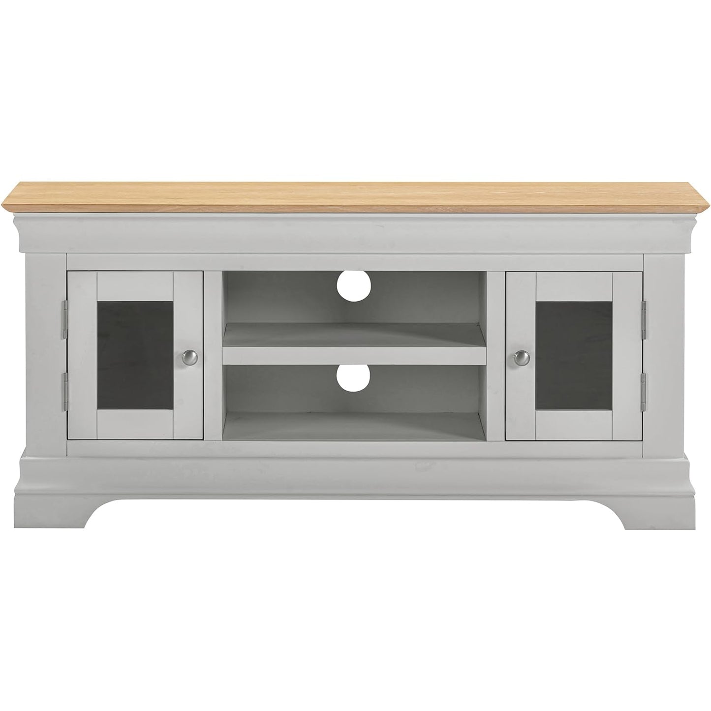 Seconique Bordeaux Small Tv Stand in Pebble Grey/Oak