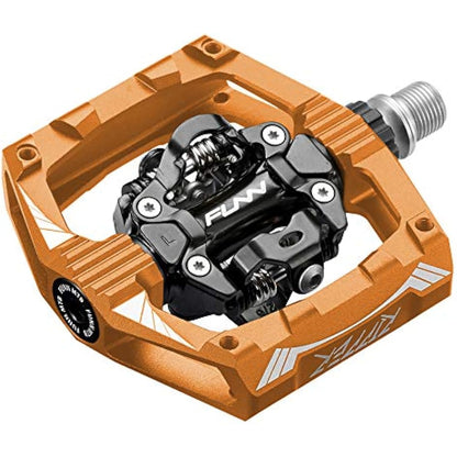 Funn Ripper Mountain Bike Clipless Pedals, Rocker Clip/Spring-Loaded Clip-in Mechanism, Compatible with SPD Cleats, 9/16" CrMo Axle Bicycle Pedals for MTB/Gravel Cycling