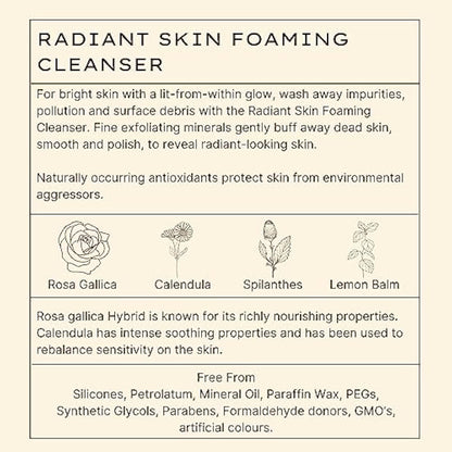 Jurlique - Radiant Skin Foaming Cleanser - All Skin Types - Contain Naturally Occurring Antioxidants - Fine Pumice - Parabens Free - 80g