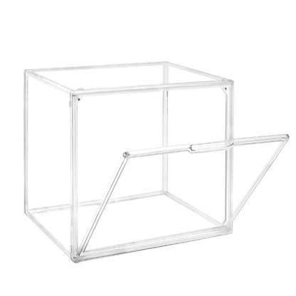 Acrylic Display Case with Openable Door, Clear Dustproof Display Box Stackable Protection Showcase for Figures, Models & Crafts, Easy to Assemble