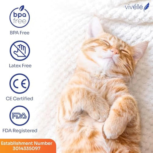 Vivélle Handheld Inhaler Spacer with 2 Masks for Pets Cat and Dog Inhaler Spacer for MDI