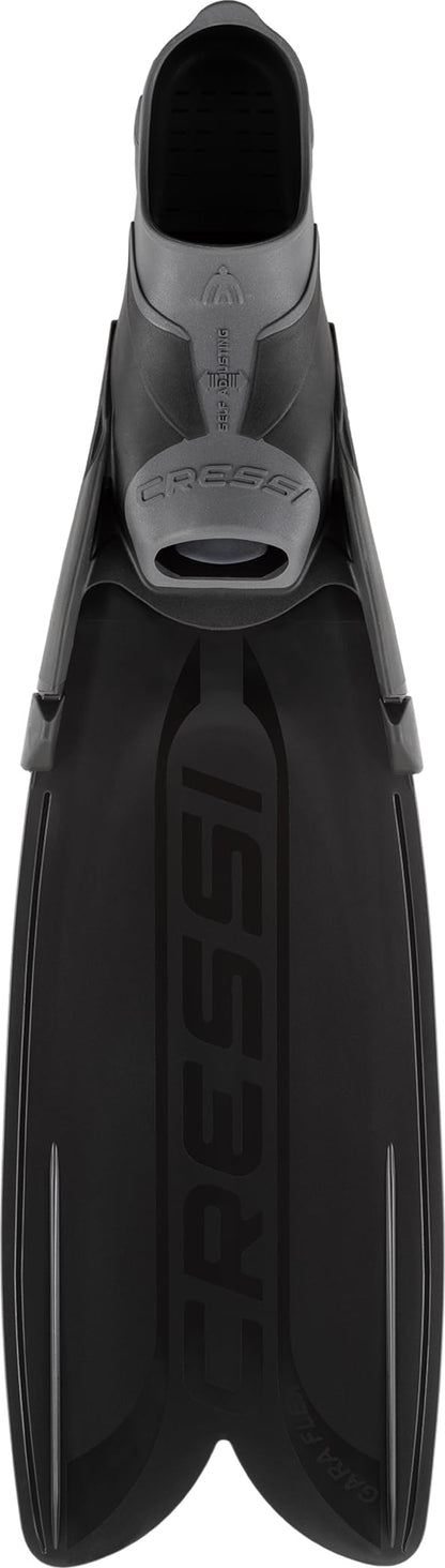 CRESSI Gara Turbo Flex Fins Black 46/47 - Unisex Lightweight Reactive High Performance Fins Gara System with Interchangeable Blades for Diving, Apnea,