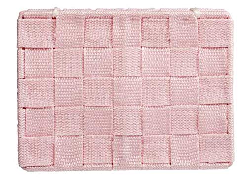 WENKO Storage basket Adria with lid in pink, PP, 19 x 14 x 10 cm