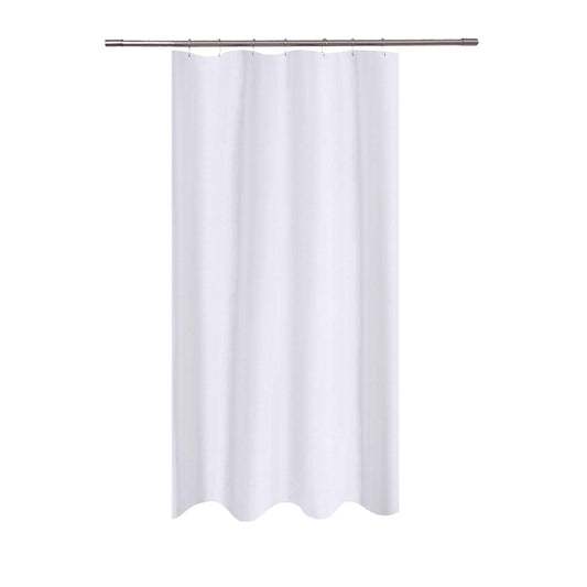 N&Y HOME Fabric Shower Curtain Liner 40 x 72 inches Bath Stall Size, Hotel Quality, Washable, Water Repellent, White Spa Bathroom Curtains with