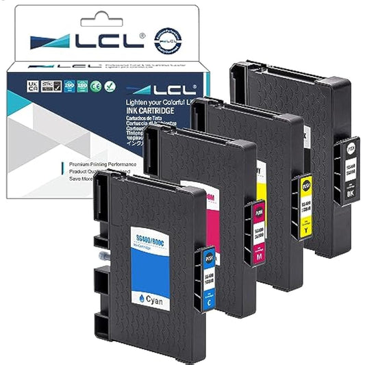 LCL Compatible Sublimation Ink SG400 SG800 SG400NA SG800NA PRINTAN DINK 60ml 40ml (4PK KCMY) Replacement for Sawgrass Virtuoso SG400 SG800 SG400NA EU SG800NA Sublimation Printer SG3110 SG2100N
