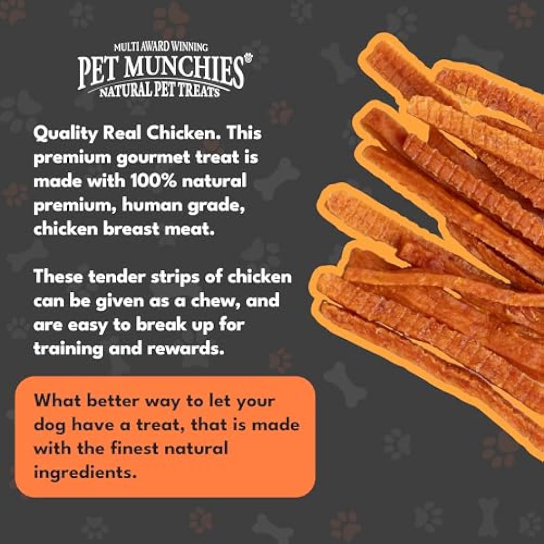 Pet Munchies Chicken Strips Dog Treats, Value Pack Dog Chews with Natural Real Meat, Low in Fat and High in Protein 320 g (Pack of 1), Clear