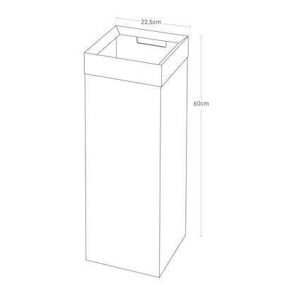 YAMAZAKI Tower Tall Trash Can, white