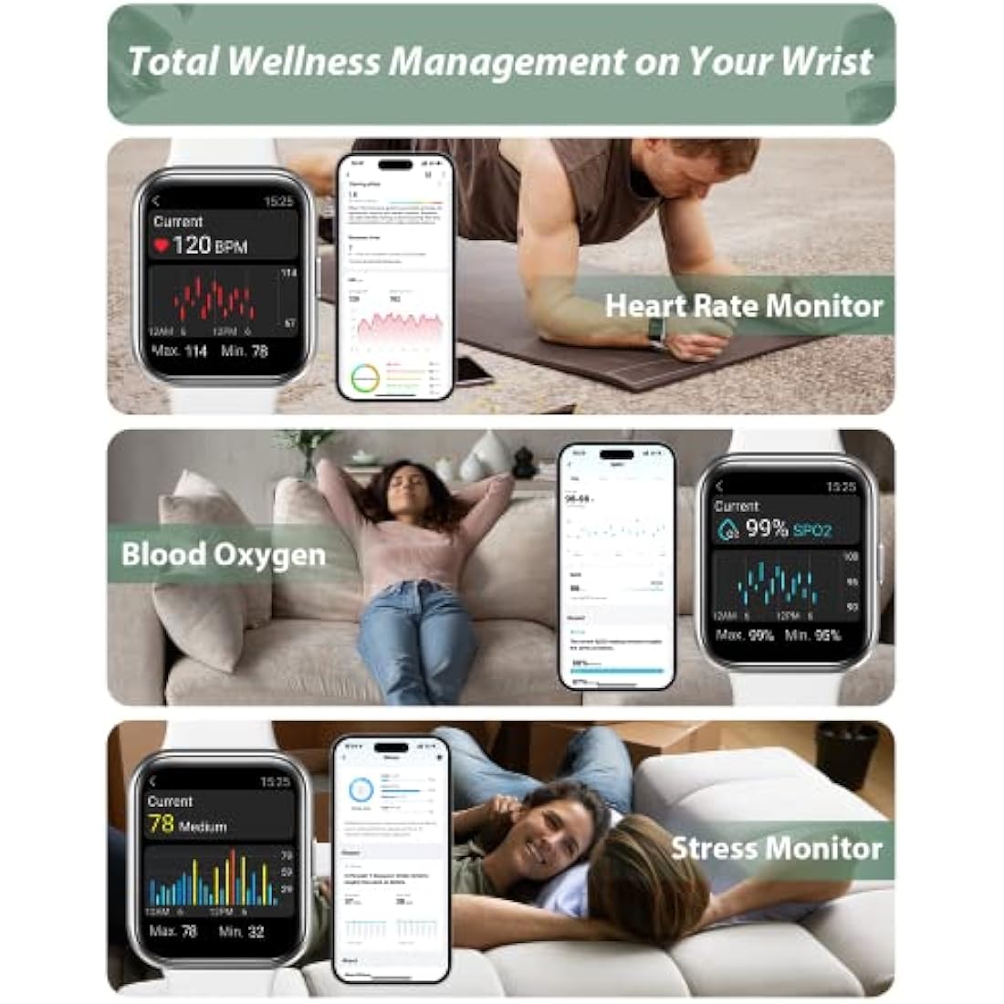 Smart Watch for Women(Answer/Make Call), Alexa Built-in 1.8" Touch Screen Fitness Watch with SpO2 Heart Rate Sleep Monitor, 100 Sport, IP68 Waterproof Step Counter Ladies Smartwatch for iPhone Android