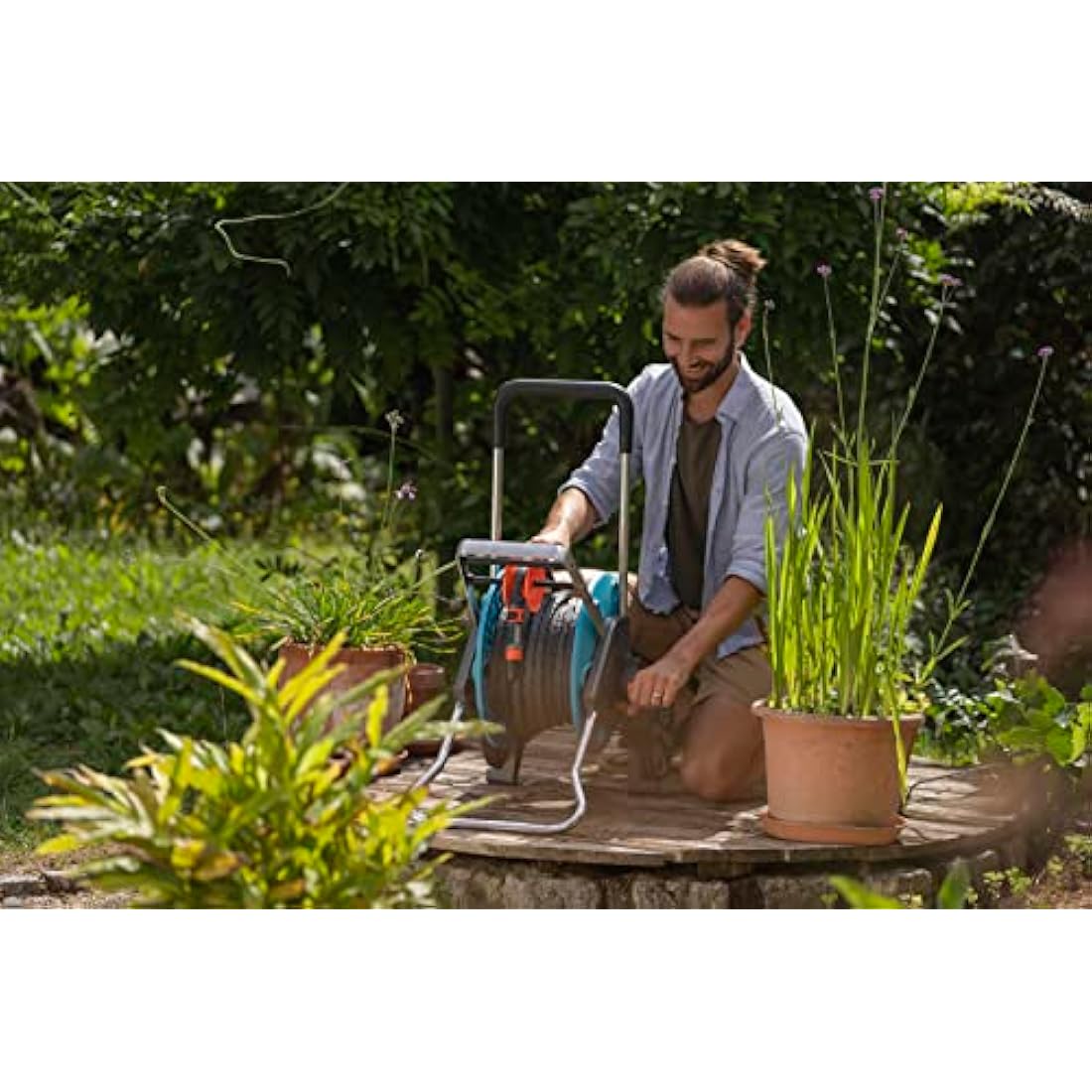 Gardena Liano Life Textile Hose 1/2 inch, 20m: Highly flexible textile garden hose, with PVC inner tube, no kinking, lightweight, weather-resistant (18450-20)