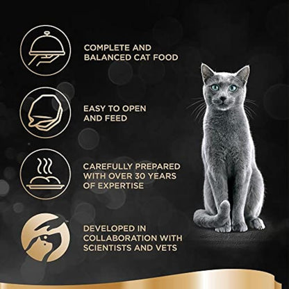 Sheba Fine Flakes in Jelly with Salmon – Wet cat food trays for adult cats – 22 x 85 g Pack