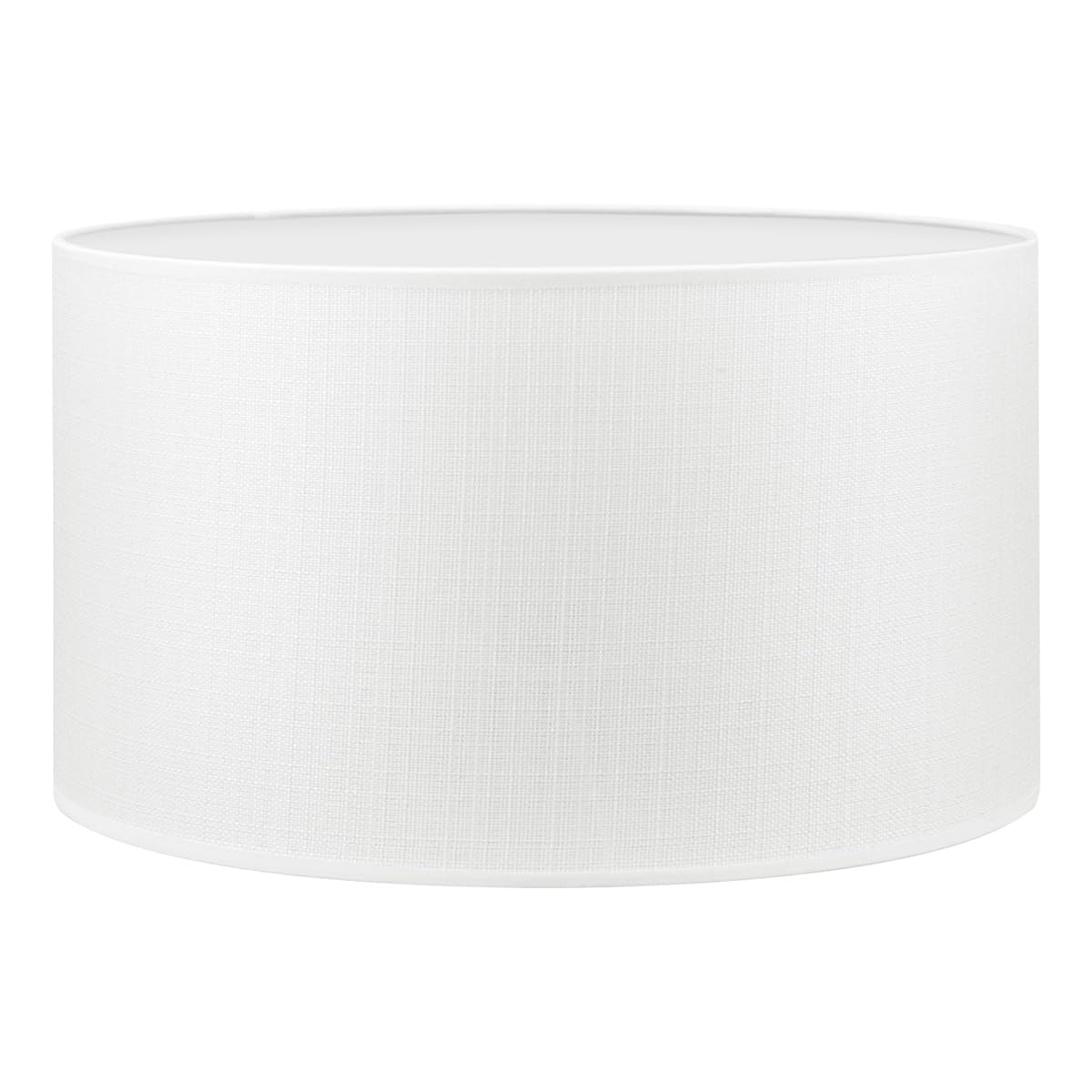 Home Sweet Home collection Modern Lampshade Canvas | Cylinder | 40/40/22cm | White | Fabric lampshade Made of Cotton | for E27 lamp Holder | RoHS