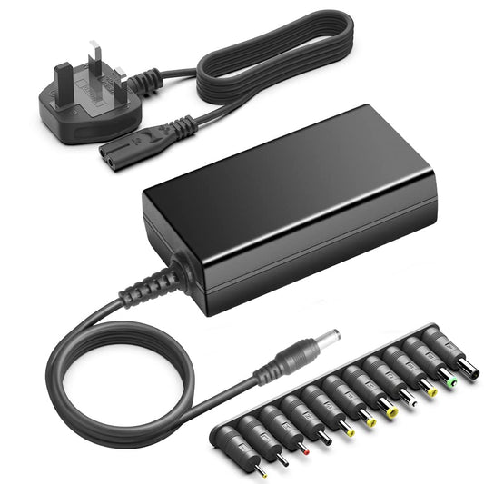 Universal Power Supply Adapter AC 100-240V DC 18V 18.5V 19V with 11 Connectors 5.5*2.1mm/6.5*4.4mm for Samsung LG TV Soundbar Speaker Asus Sony Acer
