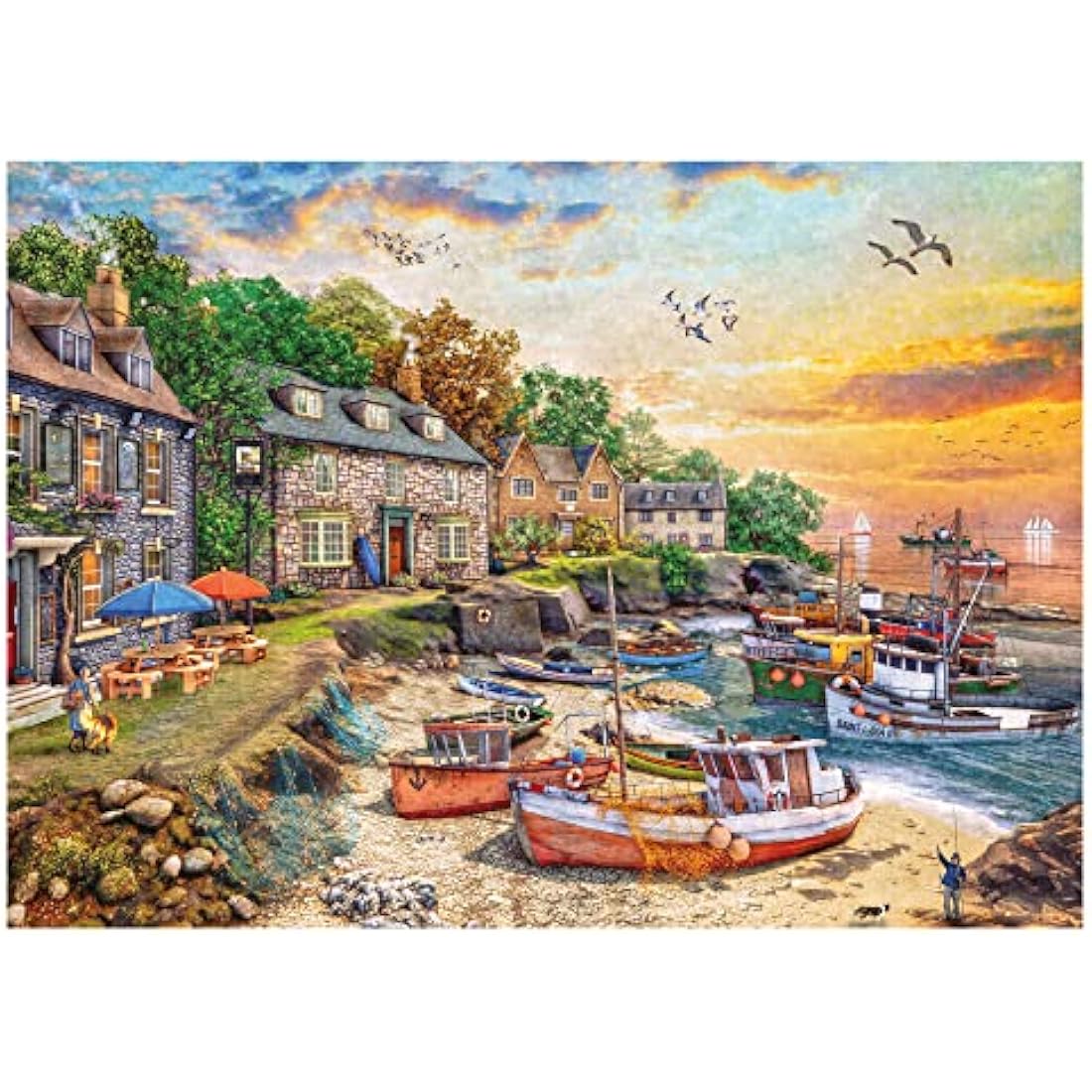 Jumbo, Falcon de luxe - Harbour Cottage, Jigsaw Puzzles for Adults, 1000 piece
