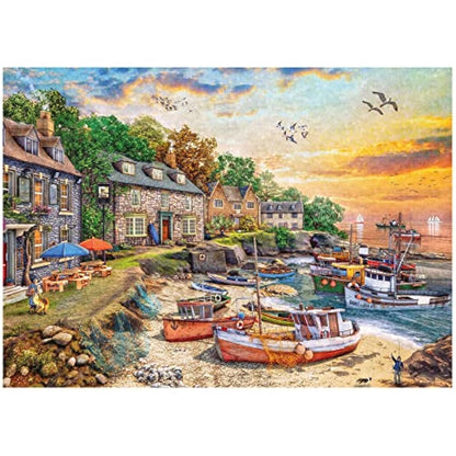 Jumbo, Falcon de luxe - Harbour Cottage, Jigsaw Puzzles for Adults, 1000 piece