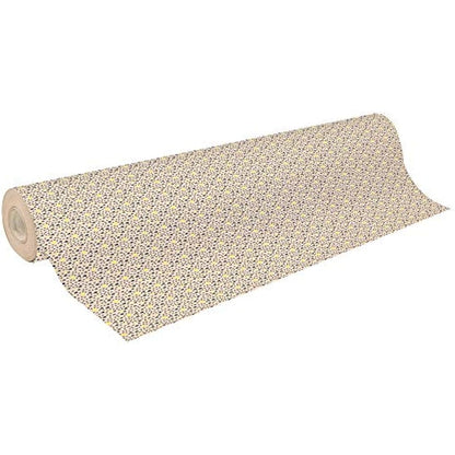Clairefontaine - Ref 223812C - Recycled Kraft Printed Paper Roll (Single Roll) - 70cm Width x 50m Length, 70gsm 100% Recycled Kraft Paper - Dots Design