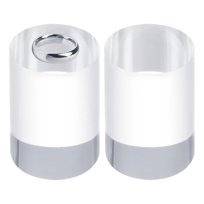 sourcing map 2pcs Acrylic Cylinder Display Blocks, 40 x 60 mm/1.6" x 2.4" Clear Jewelry Display Base Polished Cube Riser Stand Display Holder Base