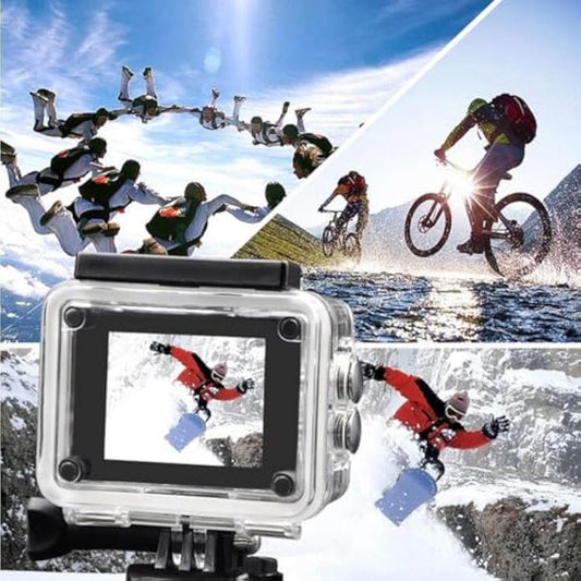 BSLVWG 4K Action Camera 20MP WiFi 30M Waterproof Sports Camera Underwater Camera for Vlog With Ultra HD 170°Wide-Angle 2.4G Remote Control Anti-Shake 2.0'' LCD Screen with Accessories Kit (Black)