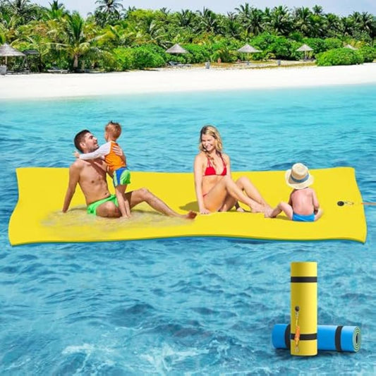 CTSC Floating Mat - Floating Island - 3-Layer Floating Water Mat, Water Trampoline for Kids and Adults, Tear-Resistant XPE Foam Mat for Lake Beach Ocean Pool