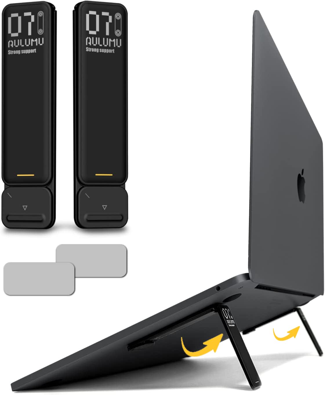 Aulumu G07 Pop Up Leg Stands Laptop [Travel Collapsible] Super Portable Laptop Stand, Ergonomic Laptop Riser Lift for Desk for MacBook, All Laptops