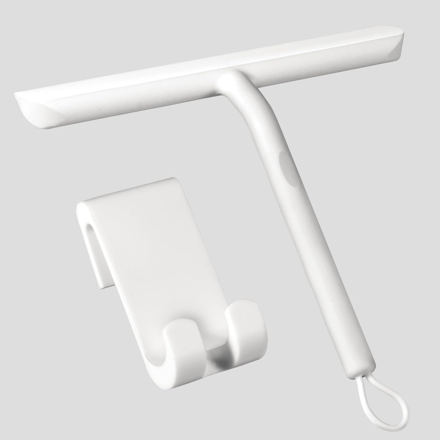Vinabo Shower Squeegee for Shower Doors,Silicone Squeegee Shower Cleaner with Hook,Bathroom Shower Wiper