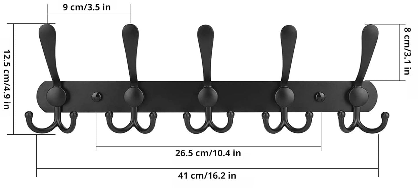 GlazieVault Coat Hooks for Wall - Stainless Steel Coat Racks (2 Pack) - Heavy Duty Coat Hook Wall Mounted