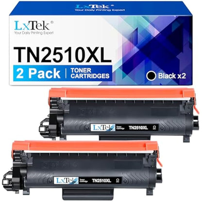 TN2510XL TN-2510XL Toner Cartridges Compatible with Brother TN2510 Toner, for Brother DCP L2620DW L2627DW L2660DW L2665DW, HL L2400DW L2445DW, MFC L2800DW L2827DW L2835DW L2860DW (2 Black)