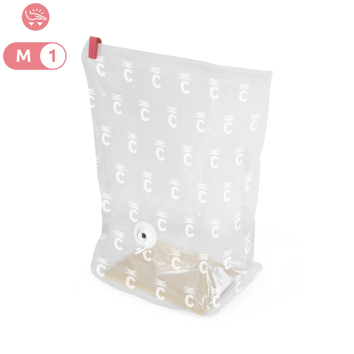 Compactor Compact Express Vacuum Compression Bag, Aspispace Collection, Medium Size, 30X20X50 cm, Transparent