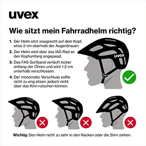 uvex i-vo cc - Lightweight All-Round Bike Helmet for Men & Women - Individual Fit - Upgradeable with an LED Light - Black-Smoke Matt - 52-57 cm