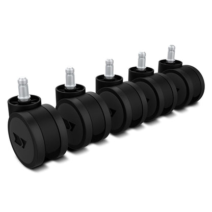 DRIFT WHEELS TYPE A 5 Pack Nylon Material 60mm Diameter Silent Swivel Swivel Universal Replacement Black