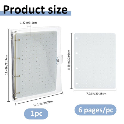 SUPERFINDINGS A4 Enamel Pin Display Book 6 Page Pin Collection Display Holder 300 Pins Capacity Pins Storage Organizer Portable Lapel Brooch Holder