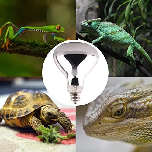 DERNORD UVA UVB Heat Bulb - Mercury Vapor Bulb Tortoise 80W for Turtle Snakes Bearded Dragon Vivarium Hedgehog Solar Spotlight Basking Bulbs E27 Screw